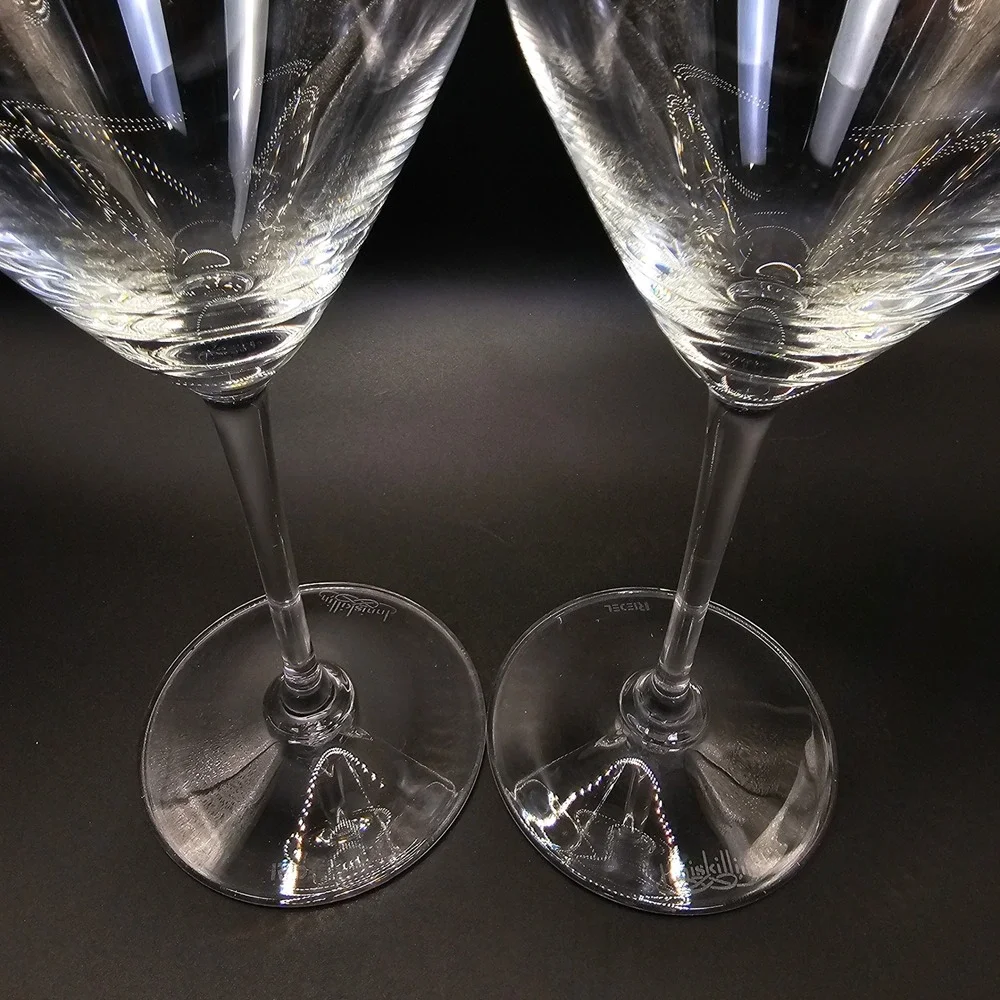 Set of 2 Crystal Rose Wine‎ Glasses by RIEDEL Inniskillin Elegant Stemware
